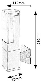 Rabalux 77126 vonkajšie nástenné LED svietidlo Darvas, 7 W, 7 W
