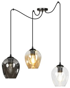 LEVEL 3 | dizajnová káblová závesná lampa Farba: Čierna / mix