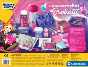 Vedecká zábava Brokátové laboratórium Svet rozprávkových brokátov Poľský jazyk Clementoni 50700