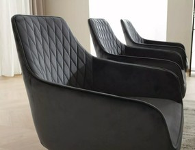 Jedálenská stolička MARLO VELVET sivá