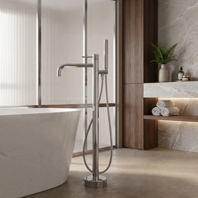 Rea Lungo Diamond, voľne stojaca vaňová batéria, chrómová, REA-B2250