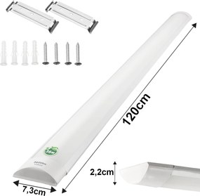 Sada 2 LED žiaroviek 120 cm prisadené panelové svietidlo 36 W 3600 lm denné svetlo farba