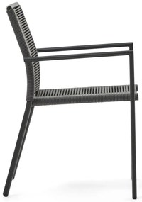Tmavosivá kovová záhradná stolička Culip – Kave Home