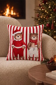 Obliečka na vankúš PYJAMA BEARS biela 45x45 cm