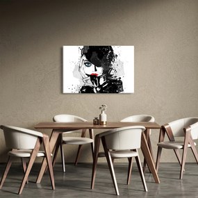 Obraz - Tajomná žena (90x60 cm)