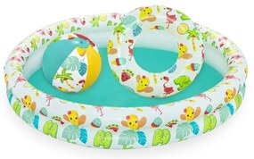 Bestway Nafukovací SET - bazén 122 cm, plávací kruh 46 cm, lopta 27 cm