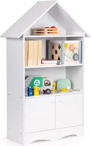 Biely detský regál v tvare domčeka