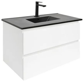 Kúpeľňová skrinka s umývadlom SAT B-Way 79x50x45 cm biela lesk BWAY280WU4B2B, 1 ks