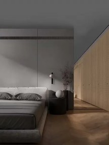LED champaign zlato-čierne nástenné svietidlo Lusa
