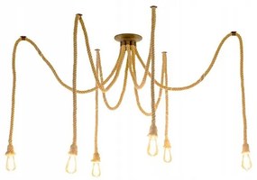 Toolight - Závesná lampa 6xE27 APP680-6CP, zlaté lano, OSW-07864