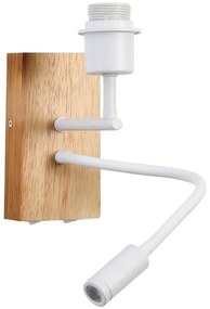 Brilagi - LED Flexibilná nástenná lampa NUBILA WOOD 1xE27/25W/230V + LED/3W dub/biela