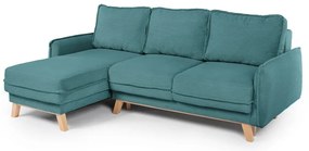 Variabilná tyrkysová menčestrová rozkladacia rohová pohovka Tori – Bonami Selection