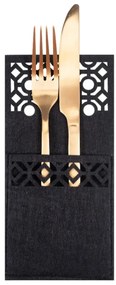 Vianočný obal na príbory KF357-4B čierny