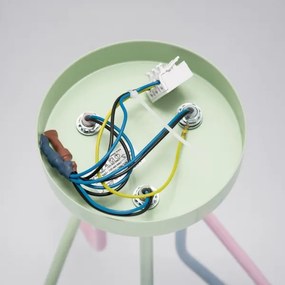 Prisadený luster OXFORD 3xE27/15W/230V zelená/ružová/modrá