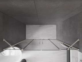 Mexen Velar Duo, posuvné sprchové dvere do otvoru 180 cm, 8mm šedé sklo, brúsená oceľ, 871-180-000-42-97