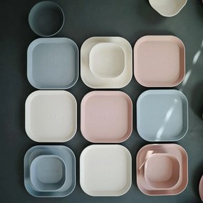 Mushie hranatý tanier 2 ks - Blush