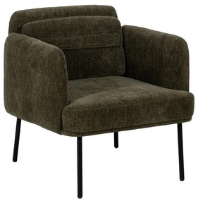 Zelené ženilkové kreslo Bind – Ixia