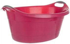 Oválna červená vaňová misa 40l