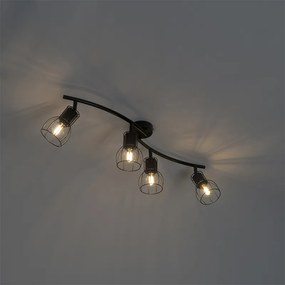 Moderné stropné bodové svetlo čierne 86 cm 4-žiarovkové - Botu