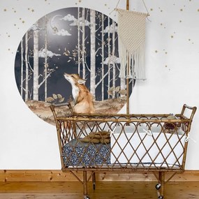 Samolepka do detskej izby Líška v kruhu L