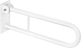 Bemeta Design HELP: Madlo, 600 mm, v tvare U, sklopné, s aretáciou, bez krytky, biela - 301507804