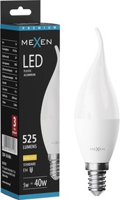 Mexen Nova, LED žiarovka E27, C37, 5W, Teplá - 3000K, 525 lm - L102-E27-0530-01