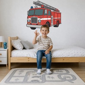 PIPPER. Textilná nálepka na stenu "Hasiči"