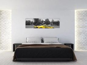 Žlté športové auto - obraz