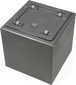 Květináč na kolečkách BETONIQUE 39x39,4 cm černý