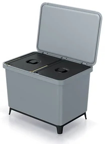 Odpadkový kôš, 2 x 23 l, sivá