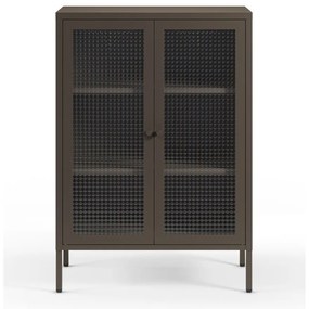 Sivá kovová vitrína 70x100x40 cm Layna – Marckeric