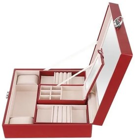 Beautylushh Luxusné šperkovnice so zrkadlom, bordo, 8891
