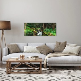 Obraz potoka v lese (120x50 cm)