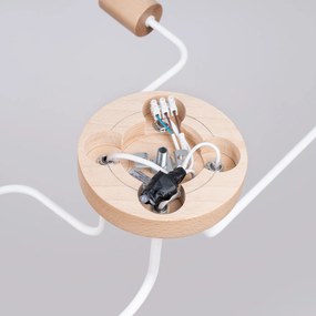 Stropné svietidlo Timbo 4, drevené telo svietidla, w