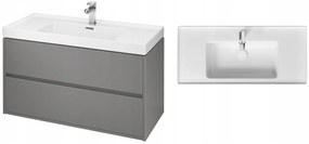 Cersanit Crea, závesná skrinka s umývadlom 100cm, set B111, šedá, S801-285