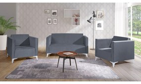 Sedacia súprava Denim 2+1+1, Dostupné poťahy: Solo 263, Farby nožičiek: dub