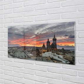 Obraz na akrylátovom skle Krakow sunset panorama 100x50 cm