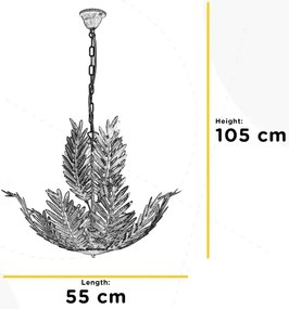 ONLI - Luster na reťazi FELCE 5xE14/6W/230V krémová