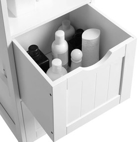 Kúpeľňová skrinka s otvorenými policami VASAGLE BBC66WT