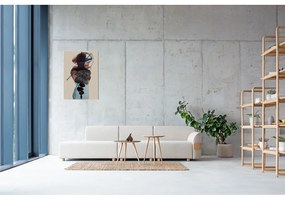 Svetlosivá podnožka zo zmesi vlny a ľanu Hugg - Gazzda