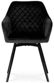 Autronic -  Jedálenská stolička DCH-425 BK4 čierna zamatová látka