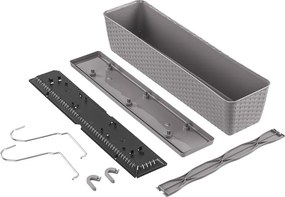 Plastový balkónový kvetináč DRL500PW 49,2 cm - mocca