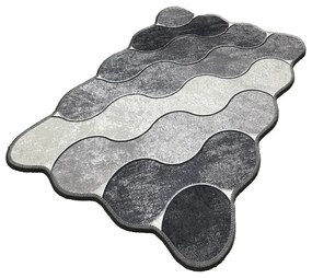 Sivá kúpeľňová predložka 70x120 cm Circle – Foutastic