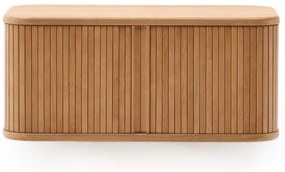 Závesná skrinka pod umývadlo v dekore jaseňa v prírodnej farbe 90x40 cm Mailen – Kave Home