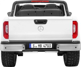 Ramiz Mercedes Benz triedy X pickup elektrické autíčko pre deti biele + diaľkové ovládanie + pohon 4x4