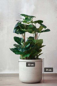 Kvetináč CHICO, sklolaminát, výška 31 cm, béžová