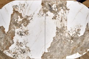 Rozkladací jedálenský stôl 160-200 cm Riavey (čierna + cappuccino) (pre 6 8 osôb). Vlastná spoľahlivá doprava až k Vám domov. 1049566