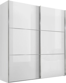 XXXLutz ŠAT. SKRIŇA S POSUV. DVERAMI, biela, 225/222/68 cm Moderano - Skrine - 000531006075