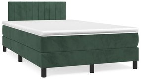 Boxspring posteľ s matracom a LED, tmavozelená 120x190cm, zamat 3270168