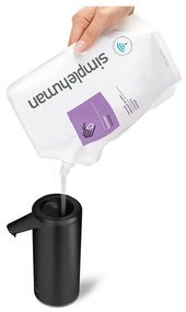 Matne čierny bezdotykový oceľový dávkovač mydla 266 ml – simplehuman